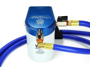 Chevrolet 2500 Coolant Filtration System - Sinister Diesel - CNC Machined 6061 Aluminum, Anodized - Sinister Blue - `01-`10